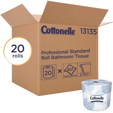 COTTONELLE 2-Ply White Bulk Toilet Paper Standard Toilet Paper Rolls , 451-Sheets/Roll, 20PK 13135